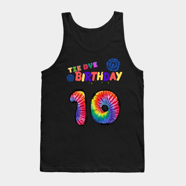 10 years old Tie dye Birthday Tank Top by Yenz4289